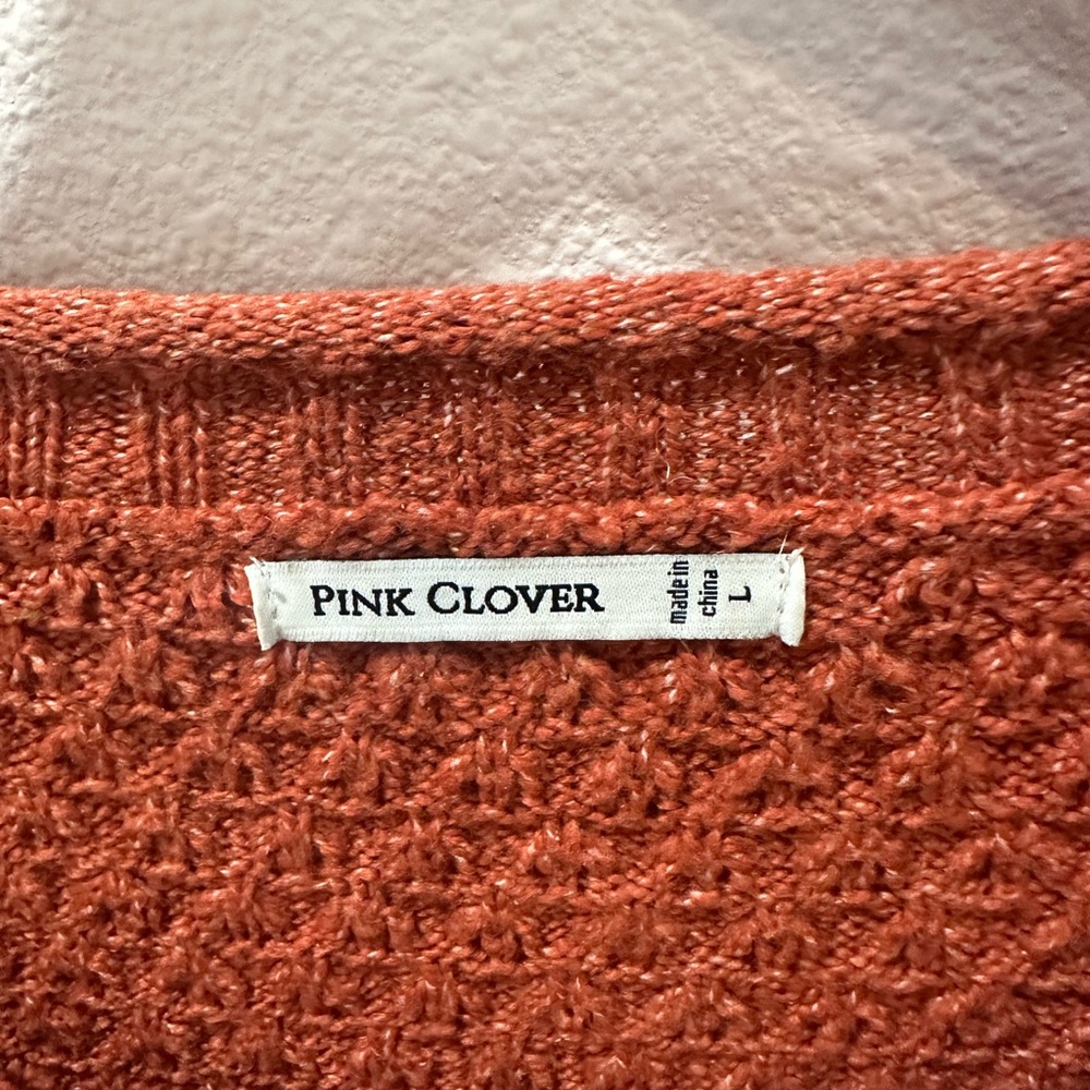 Pink Clover Rust Knit Sweater - Picture 2 of 5